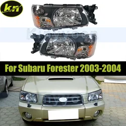 1Pair Front Bumper Halogen Headlight Headlamp For Subaru Forester 2.0XT 2003-2004 Head Light Head Lamp