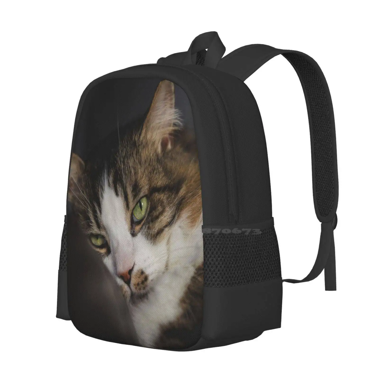 Kucing santai di bantal kucing lucu gambar pola Fashion desain Travel Laptop tas ransel sekolah tas kucing bersantai di gambar kucing lucu