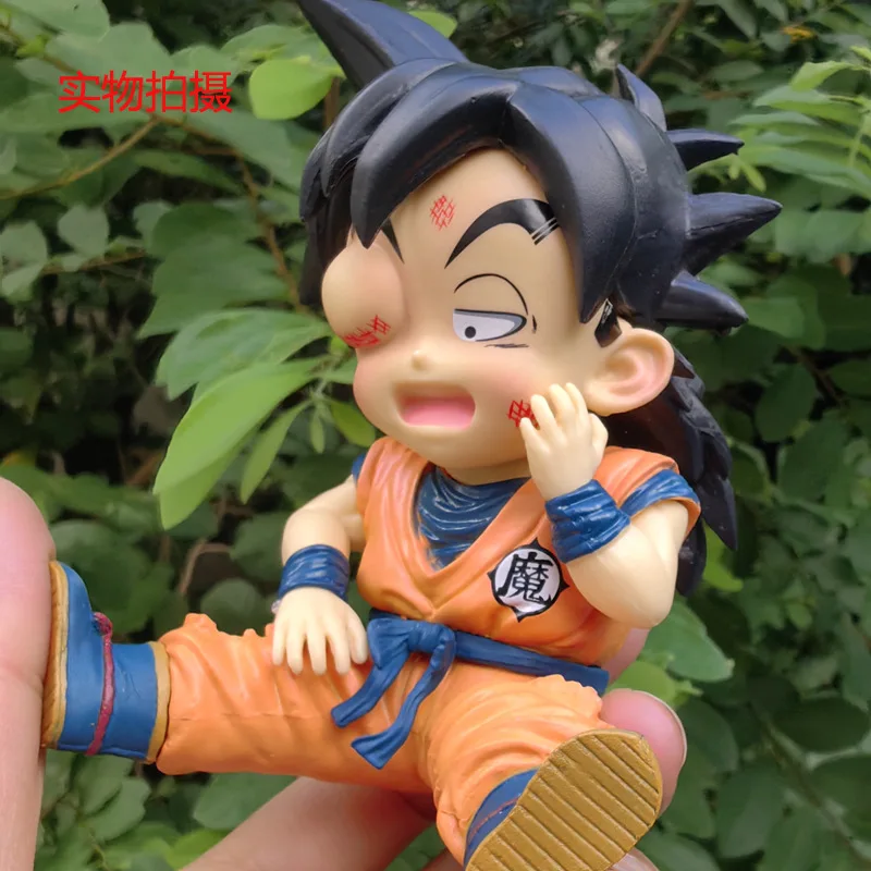 Anime Dragon Ball Q-version Sitting posture Son Gohan Action Figure PVC Model Statue Car ornaments doll Toy Desk Decor Gifts
