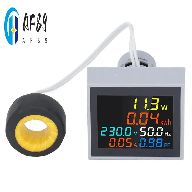 

AF89-6 In 1 Multifunction Digital Meter AC Voltage Power Frequency Monitor For Household SPM004