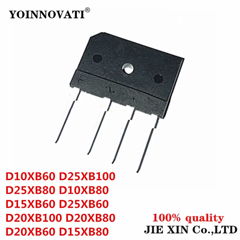 10Pcs D10XB60 D10XB80 D15XB60 D15XB80 D20XB60 D20XB80 D20XB100 D25XB60 D25XB80 D25XB100 Electromagnetic Furnace Rectifier Bridge