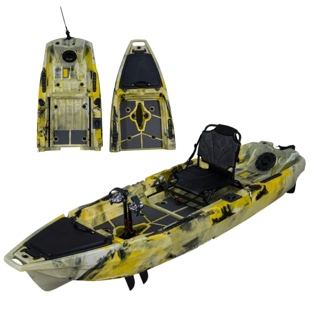 وحدات متينة HDPE البلاستيك الصيد كاياك قسمين 3M دواسة محرك كاياك للرياضات المائية