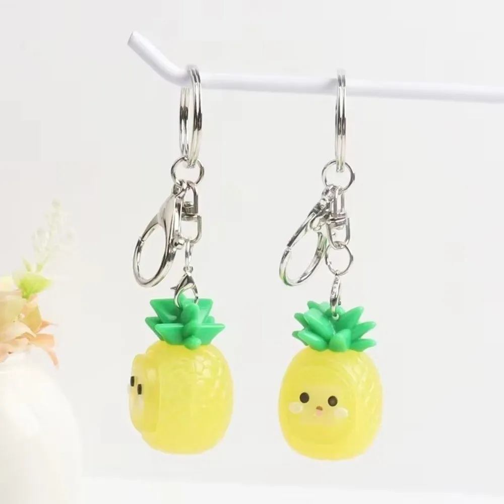 Fun Anti-Stress Simulated Fruit Keychain Button Key Cap Hanging Ornament Fidget Keychain Toy Silicone Clicker Pendant Bag Charm
