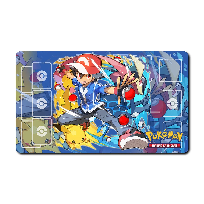 Diy 60*35*0.2cm PTCG Pokemon Dedicated Battle GAME Card Mat Lillie Marnie Rosa Serena Gift Toy Game Anime Table Mat