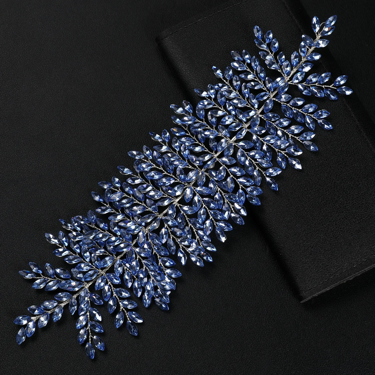 SLBRIDAL Handgefertigte Strass-Kristall-Haarkränze, Hochzeits-Kopfschmuck, Haaraccessoires, Stirnband für Bräute, Frauen und Mädchen – Detail 11