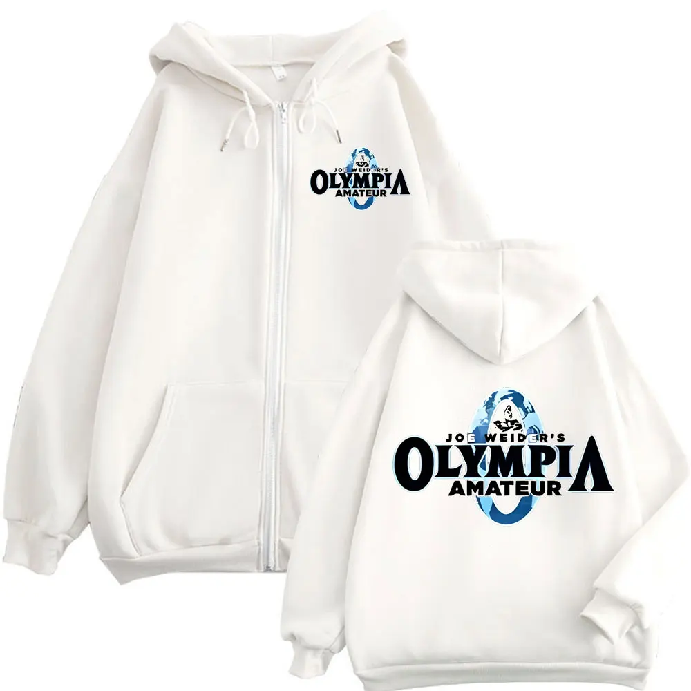 Olympia Fitness Gym Merch Zip Up Hoodies High Quality Fashion Long Sleeve Zipper Sweatshirts Men Women Casual Loose Pullovers