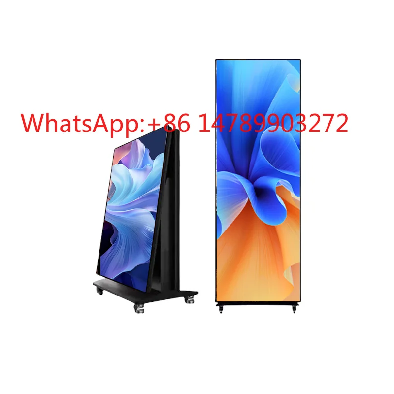 Ultra Thin P1.86 Foldable LED Poster WiFi 4G 2Y Warranty Indoor Commercial Signage