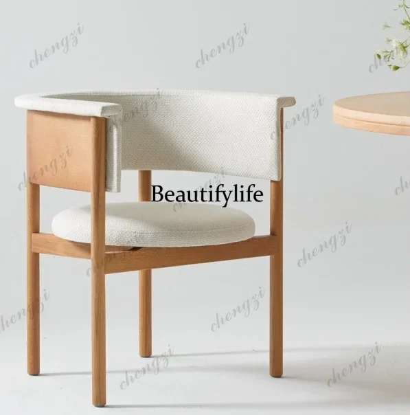 A4567 Solid wood teak designer high sense retro medieval Nordic wabi style tea dining chair