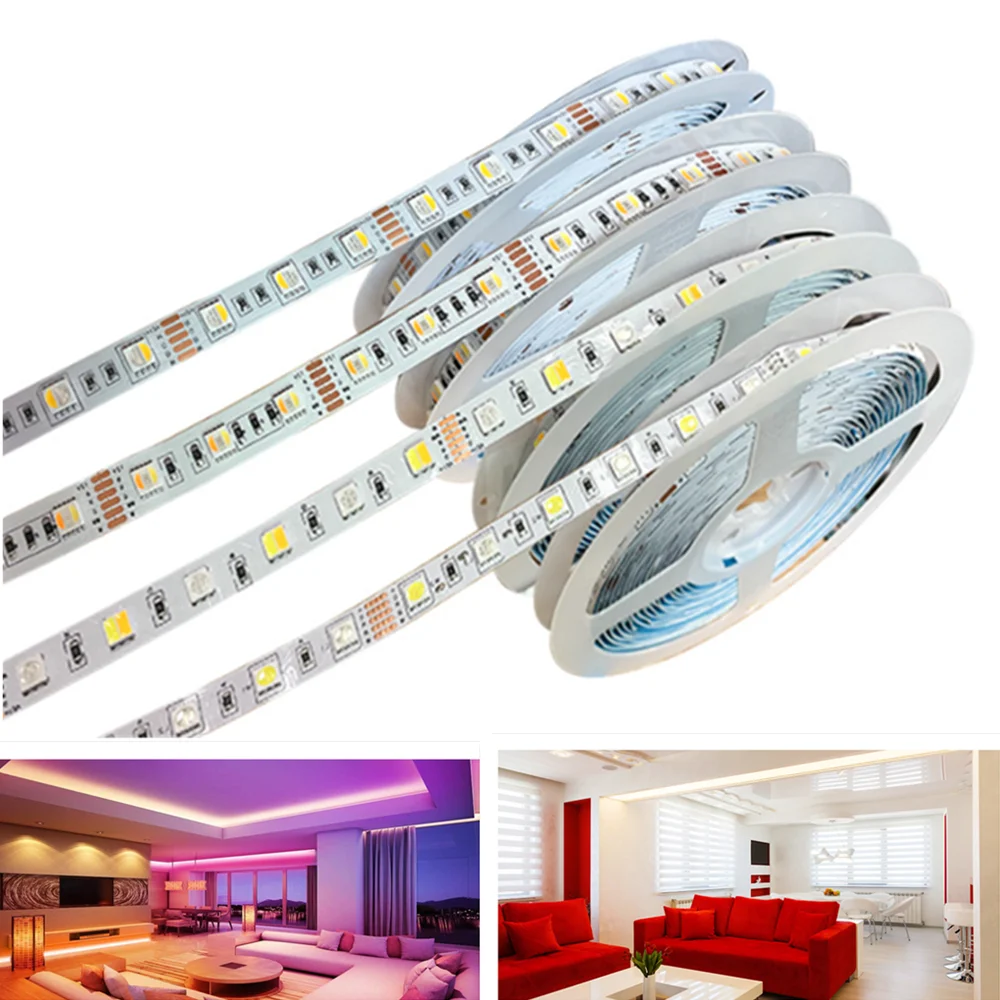 

SMD 5050 Waterproof 5M 300LED DC 12V 24V CCT RGBCCT RGBW RGBWW WHITE WARM LED Light Strips Flexible