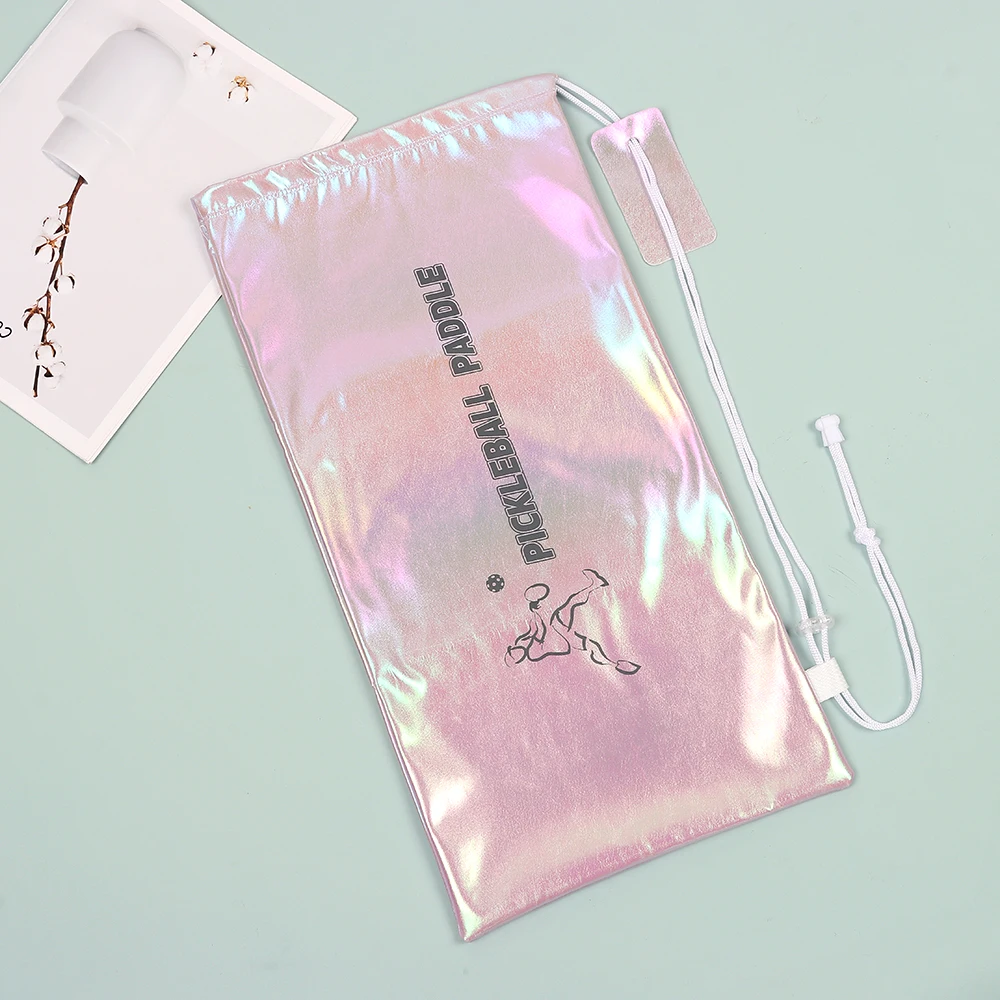 

Сумка-чехол для ракеток для пиклбола из полиэстера с градиентным цветом, красочный защитный чехол для ракеток, мешочек для хранения ракеток