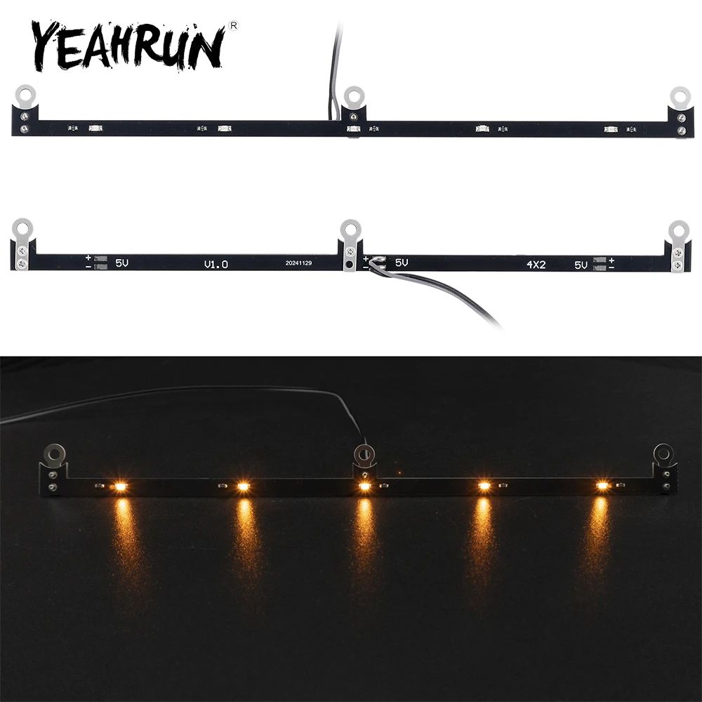 Yeahrun conjunto de lâmpadas led luzes laterais para tamiya volvo fh16xl 750 4x2 56375 1/14 rc trator reboque caminhão carro peças atualização