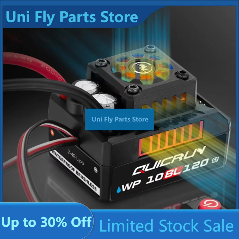 Hobbywing QUICRUN WP 10BL120 G2 120A Brushless ESC 2-4S Lipo Speed Controller for 1/10 1/12 Scale RC Car Toy Spare Part