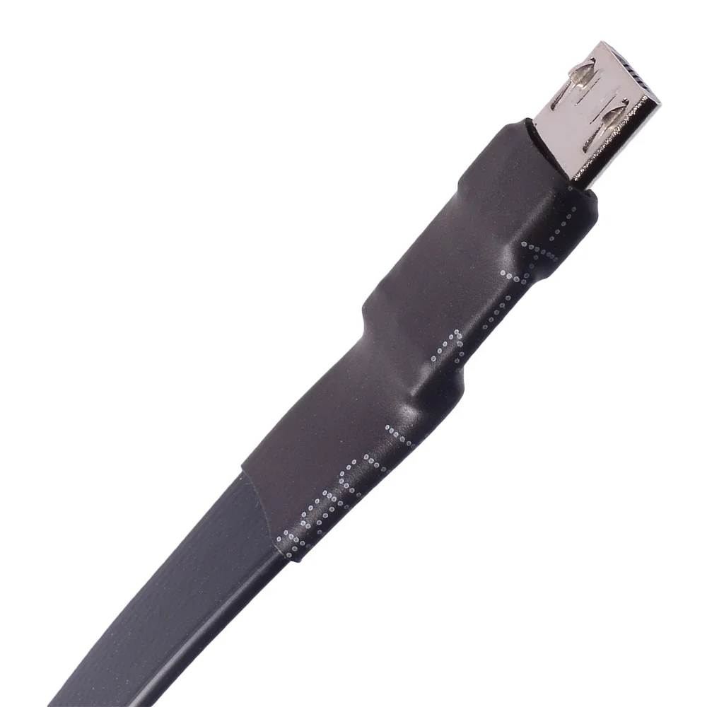 ADT USB 2.0 Male To Male Flat Cable Extension A Male To Micro-B Double Bend Angle 5V/1.5A For GPS Navigator Hard Drive ROCK Pi