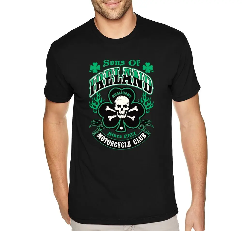 Mens Sons Of Ireland Irish Biker  Motorcycle St. Patrick's Day T-Shirt Unisex T-shirts For Men Women