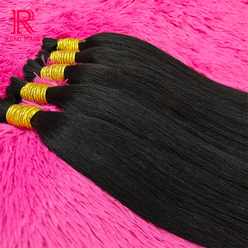 100% Real Human Hair Extensions Indian Hair Bulk Straight Natural Hair Weaving No Weft Human Hair Braiding For Women