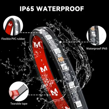 全新摩托車氛圍燈底盤LED燈套件,支援App遙控,RGB防水,適用於雅馬哈、BMW、哈雷、鈴木等車款。 8 最佳銷售 摩托車燈 - №3