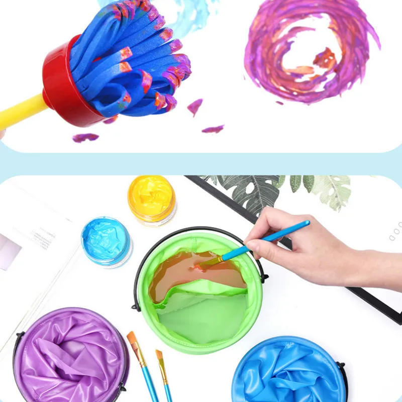 Set di pennelli in spugna per pittura artistica per bambini da 32 pezzi