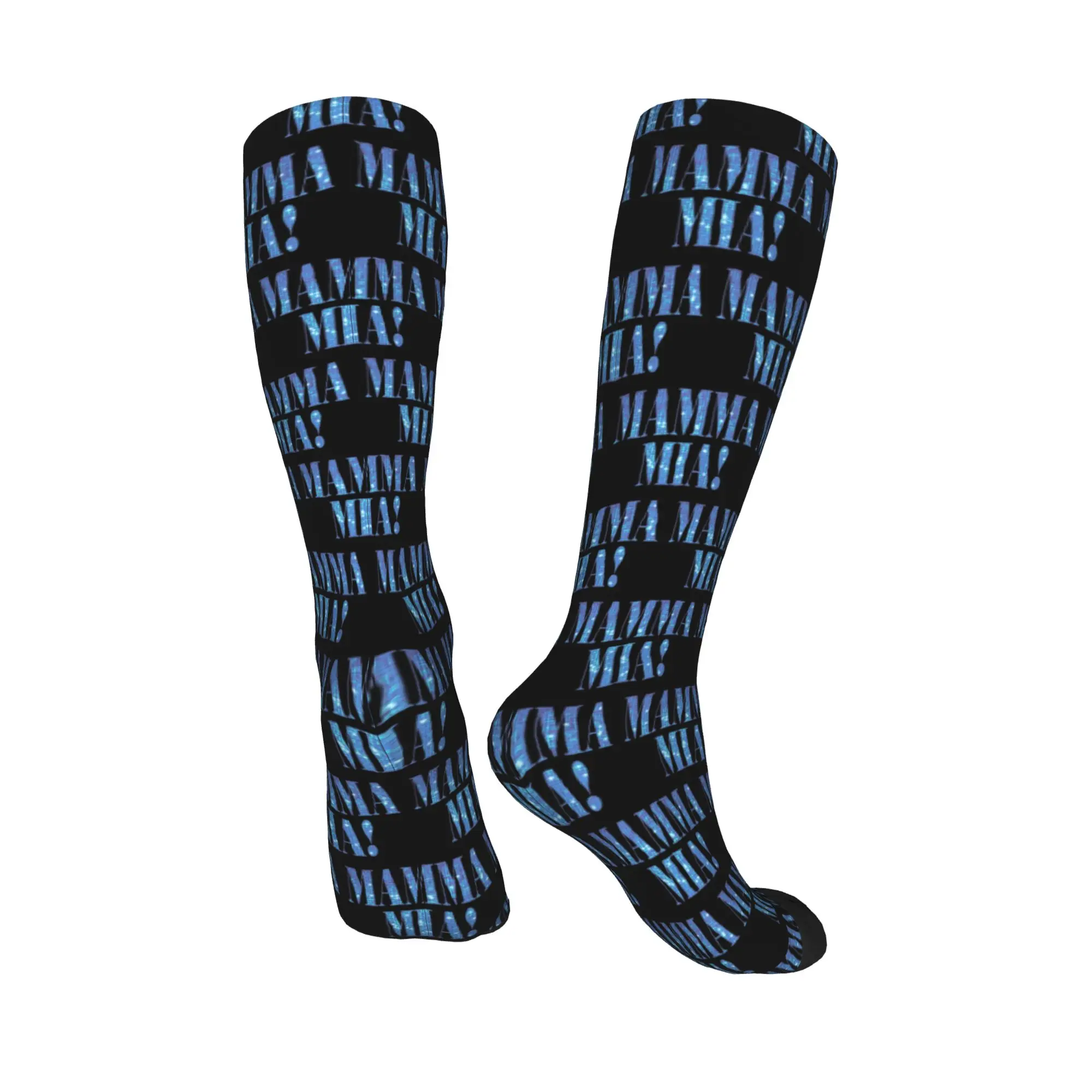 All Seasons Crew Bas Mamma Mia -disque Chaussettes Harajuku Casual Hip Hop Longues Chaussettes Accessoires pour Hommes Femmes Cadeaux de Noël