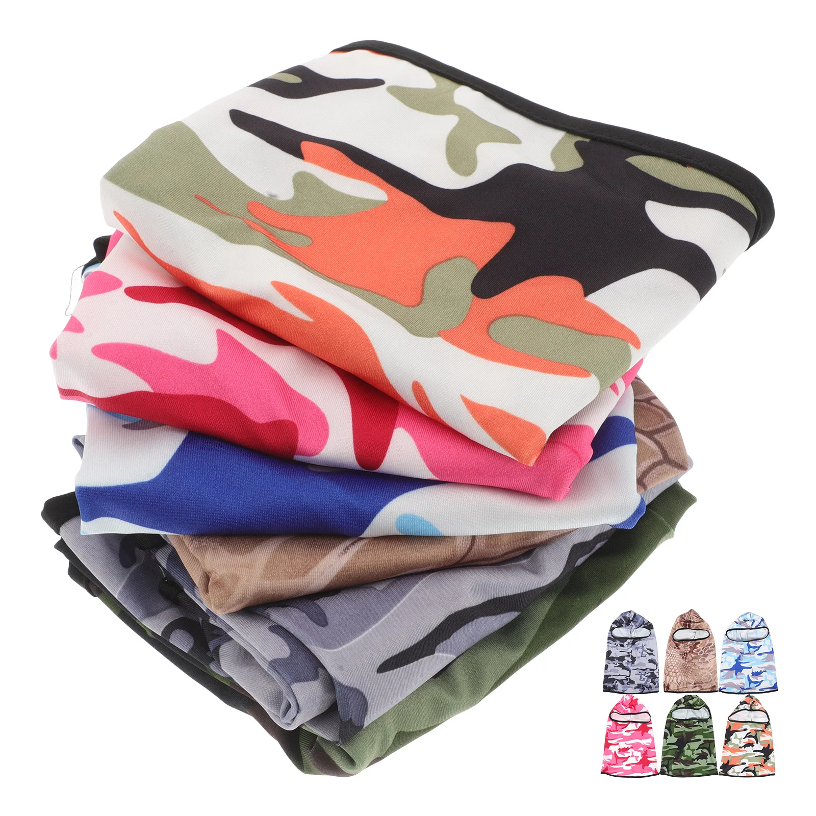 

6Pcs Windproof Balaclava Cycling Hood Neck Scarf Sports Mask Breathable Sun Protecting Ski Outdoor Face Cover Mask