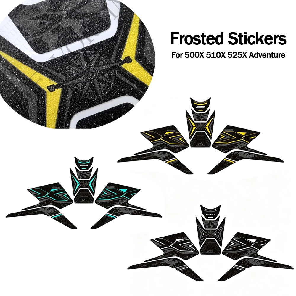 New Decorative Kit Motorcycle Tank Pad Frosted Stickers Waterproof Antil-Slips Decals For 500X 510X 525X Adventure ADV Explore