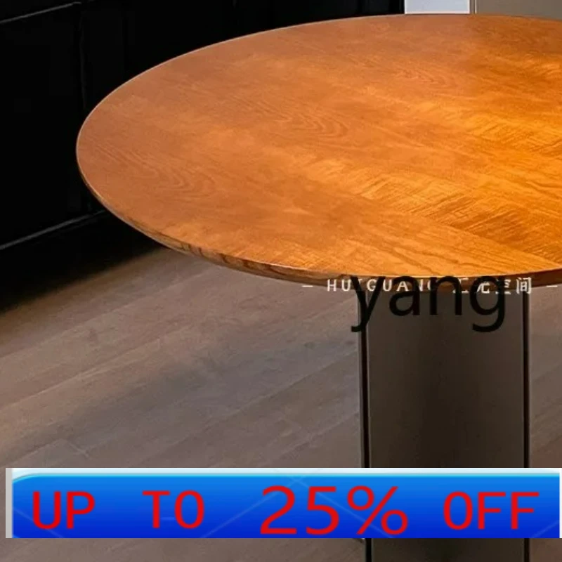

LH Chinese antique household round dining table milk tea shop cafe leisure round table negotiation table
