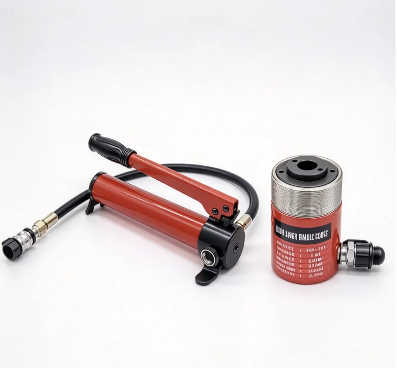Industrial Hydraulic Cylinder 14 Ton Separate Hollow Hole Plunger Hardware Tool Heavy Duty Power Equipment for Workshop Maintena