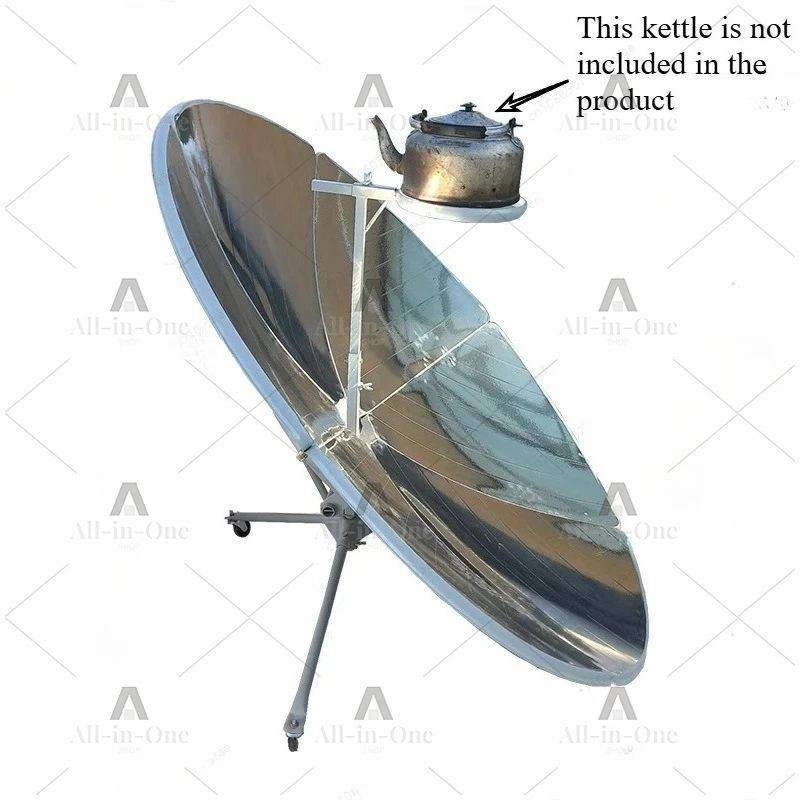 Portable Foldable Solar Cooker Stove - Compact for Camping & Emergency, Parabolic Reflector for Fast Boiling, No Fuel Needed