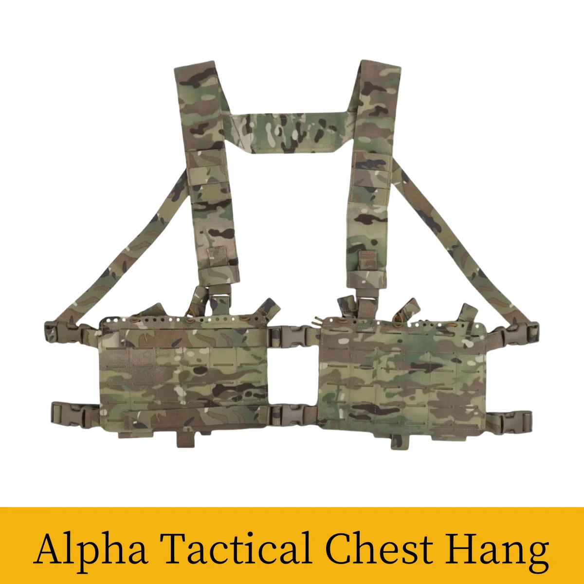 

Alpha Tactical Chest Rig Separated Double-sided Board Tactical Chest Rig MOLLE System with Internal Elastic Storage Bag