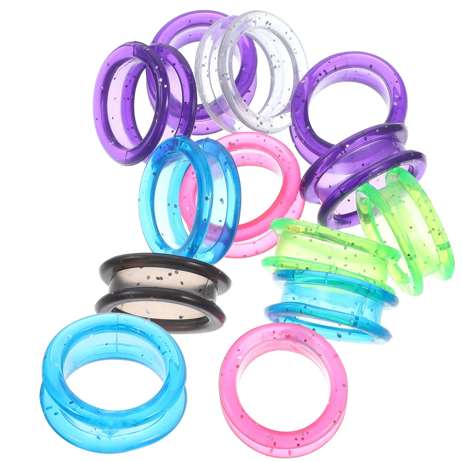 12 PCS Beauty Scissors Silicone Ring Nail Tools for Patting Rings Durable Sizer Finger