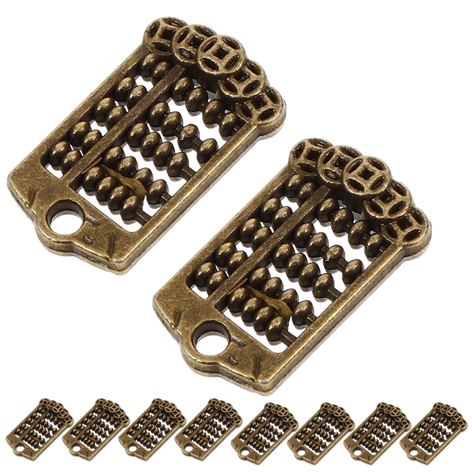 

20 Pcs Alloy Jewelry Pendant Abacus Shaped Charms Zinc Pendants Bulk Badge for Earrings Hanging