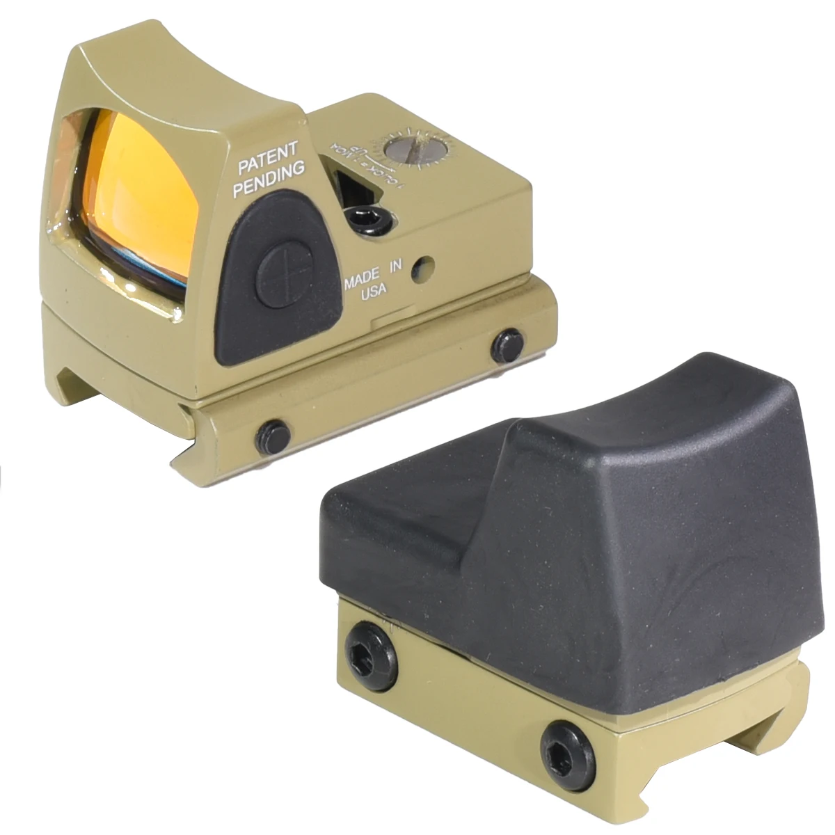 RM Red Dot Sight Tactical Hunting Collimator Optics Reflex Scope For Glo*k Rail Base and 20mm Rail Mount