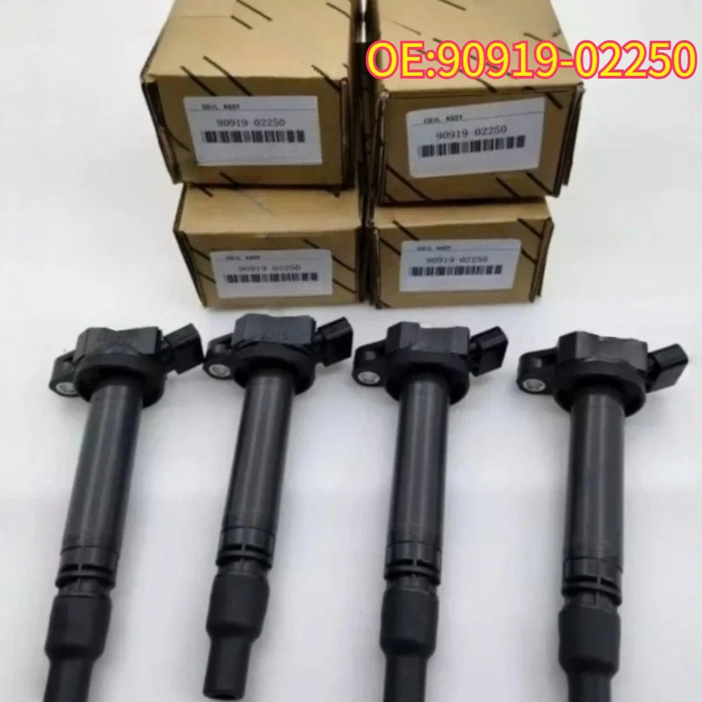 

High quality New for 4pcs 90919-02250 Lexus GS300 GS450H IS350 IS250 For Toyota Land Cruiser Tundra Ignition Coil 90919-02256