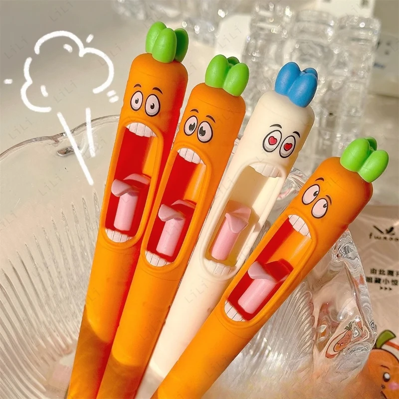 

Нейтральная ручка с путаным криком и морковью, забавные канцелярские принадлежности, могут нажать 0,5 мм, креативная декомпрессионная ручка, канцелярские принадлежности, подарок