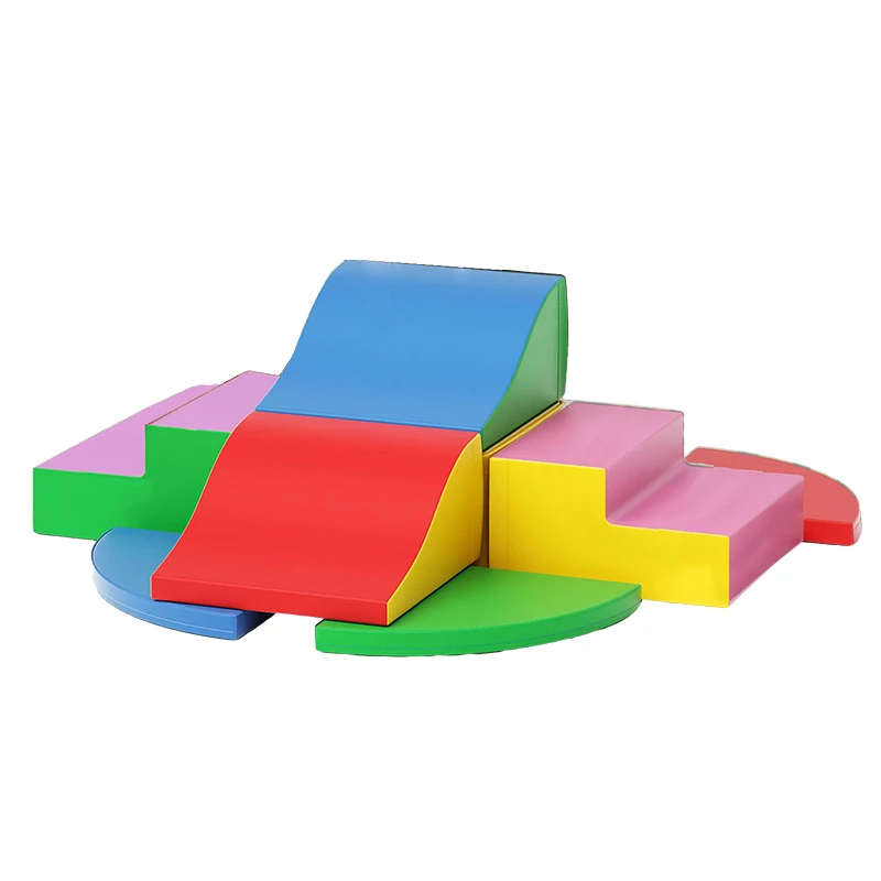

Customized 9-Piece Indoor Soft Playground Climbing Blocks Play Room Soft Play Equipment
