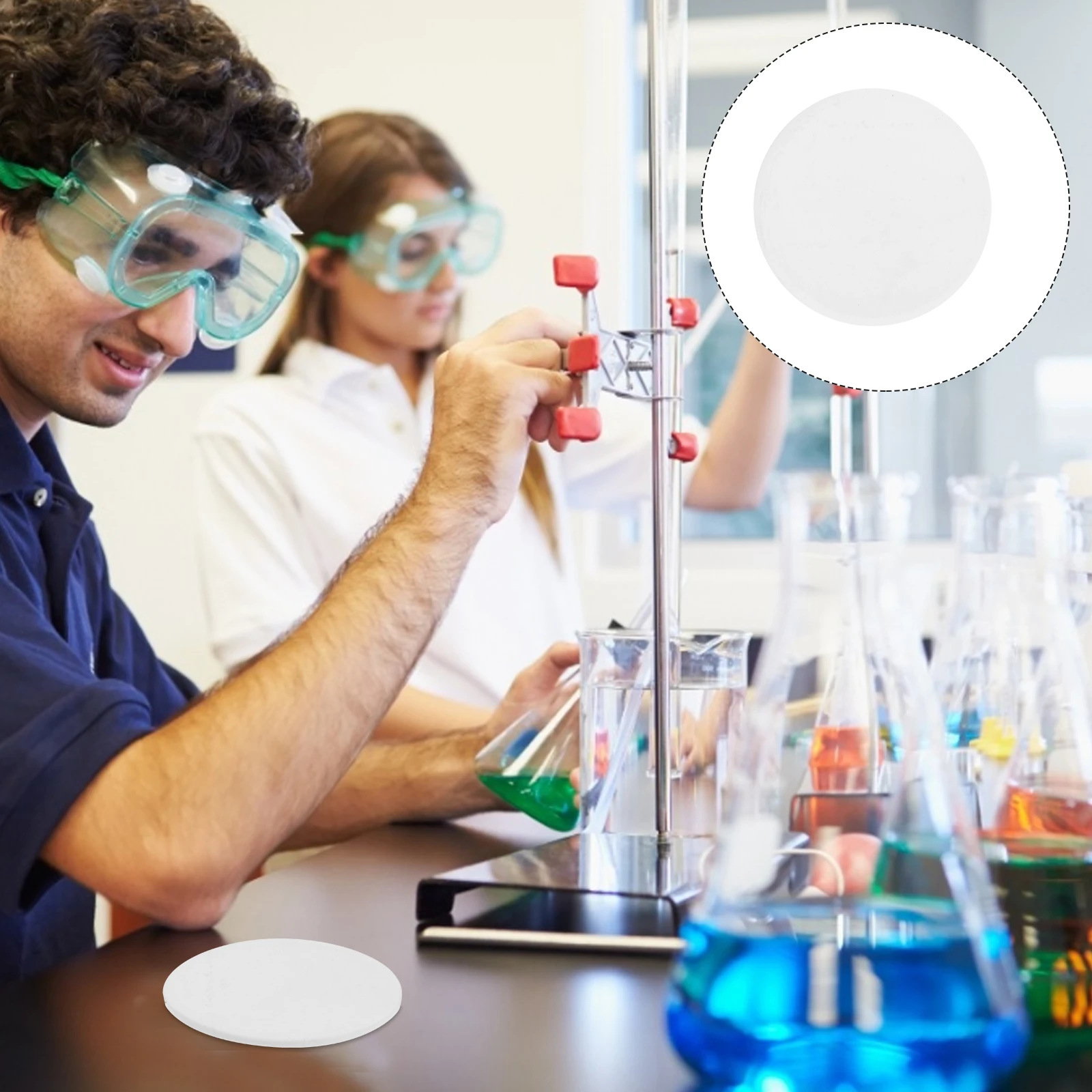 

PTFE Watch Glass 90mm Round Dish for Laboratory Evaporating Chemical Experiment Teaching Tool School Use Petri Dish