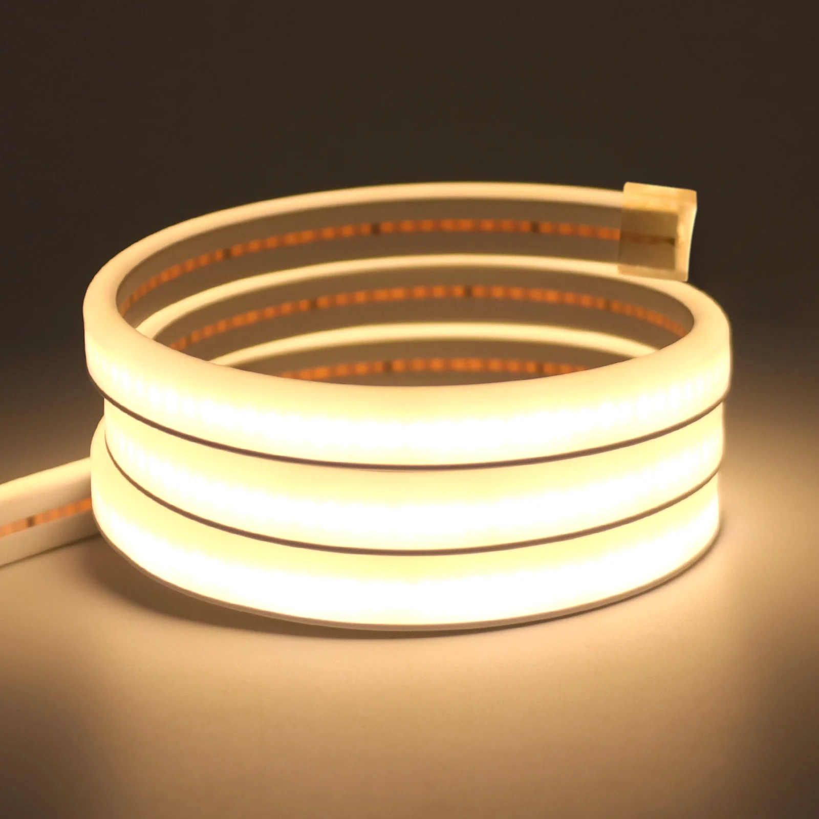 DC24V Solar COB Neon LED Strip 320LEDs/m Waterproof Flexible Silicone Rope Light Outdoor Yard Patio Home Garden Landscape Decor