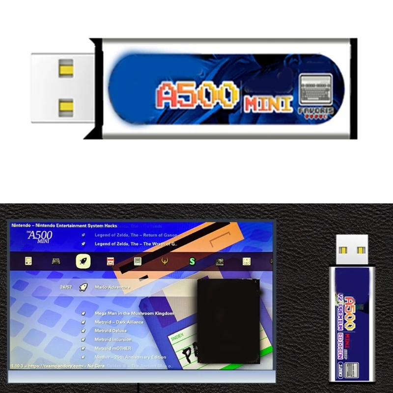 A500 Mini Game Expansion Card USB Stick Expansion Pack 4300 Games Gift for Child