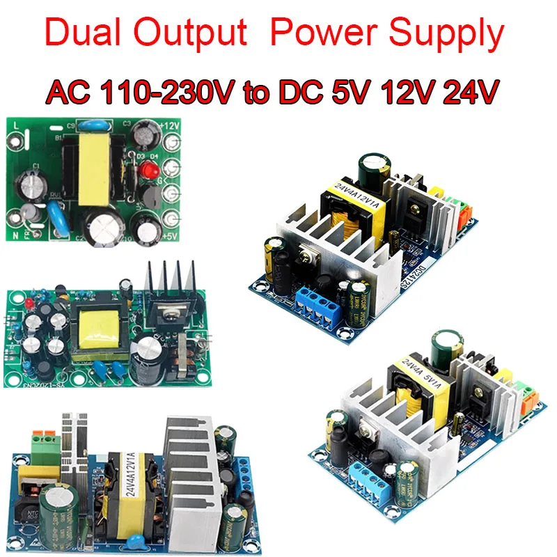 Dual Output Isolated Switching Power Supply Module Step Down Buck Converter AC-DC 110V-230V to 5V 12V 24V 36V 0.5-6A