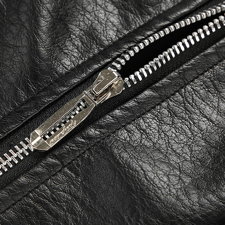 Vintage PU Jacket Men Motorcycle Biker PU Coat Fashion Casual Cargo Jackets Spring Autumn Outerwear