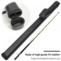 Bolsa de transporte para tacos de billar, funda para tacos, bolsa de transporte de cuero, bolsa para bate de béisbol portátil, funda para palo apta para billar de billar 1/2