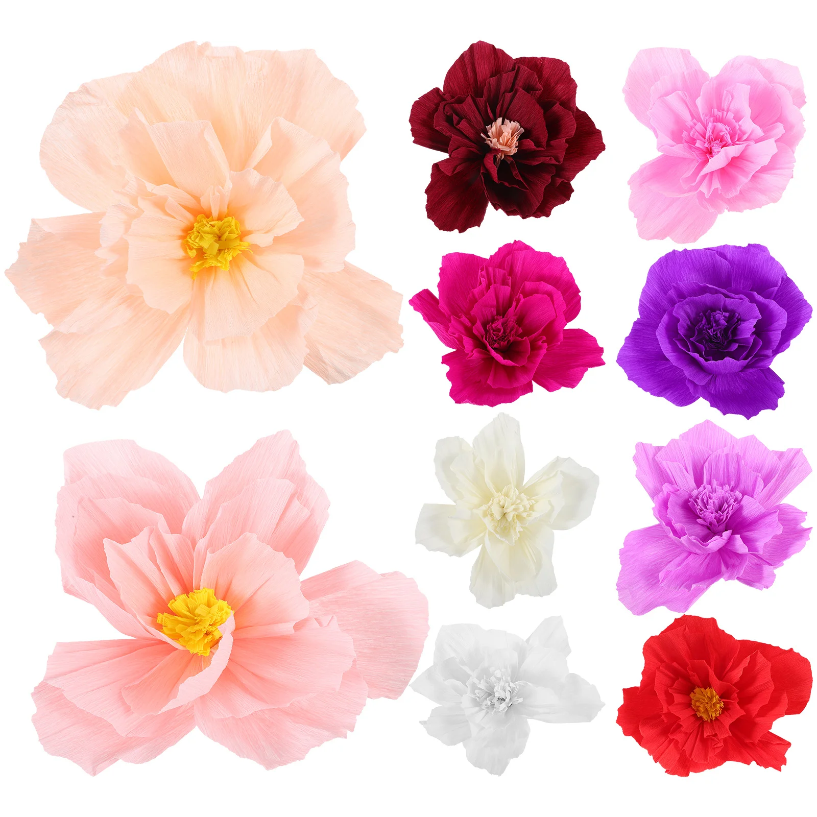 

10Pcs Realistic Paper Flowers Large Decorative Tissue Wedding Shower Party Wall Decor DIY Flower Decorations for Home