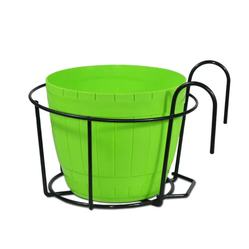 

Mini Iron Flower Pot Rack Round Hanging Flower Pot Basket Thick Hanging Flower Rack Garden