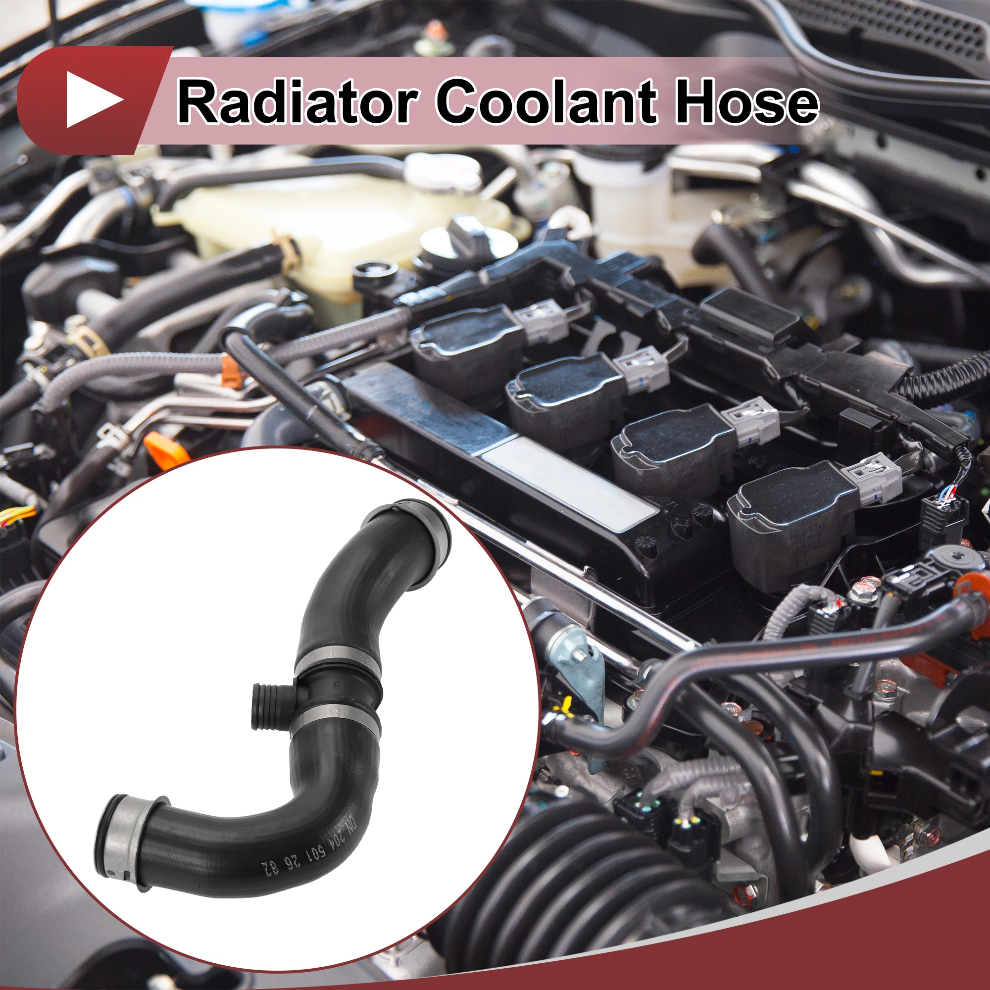 

UXCELL Radiator Coolant Hose for Mercedes C-Class E-Class No.A2045012682 Rubber Black