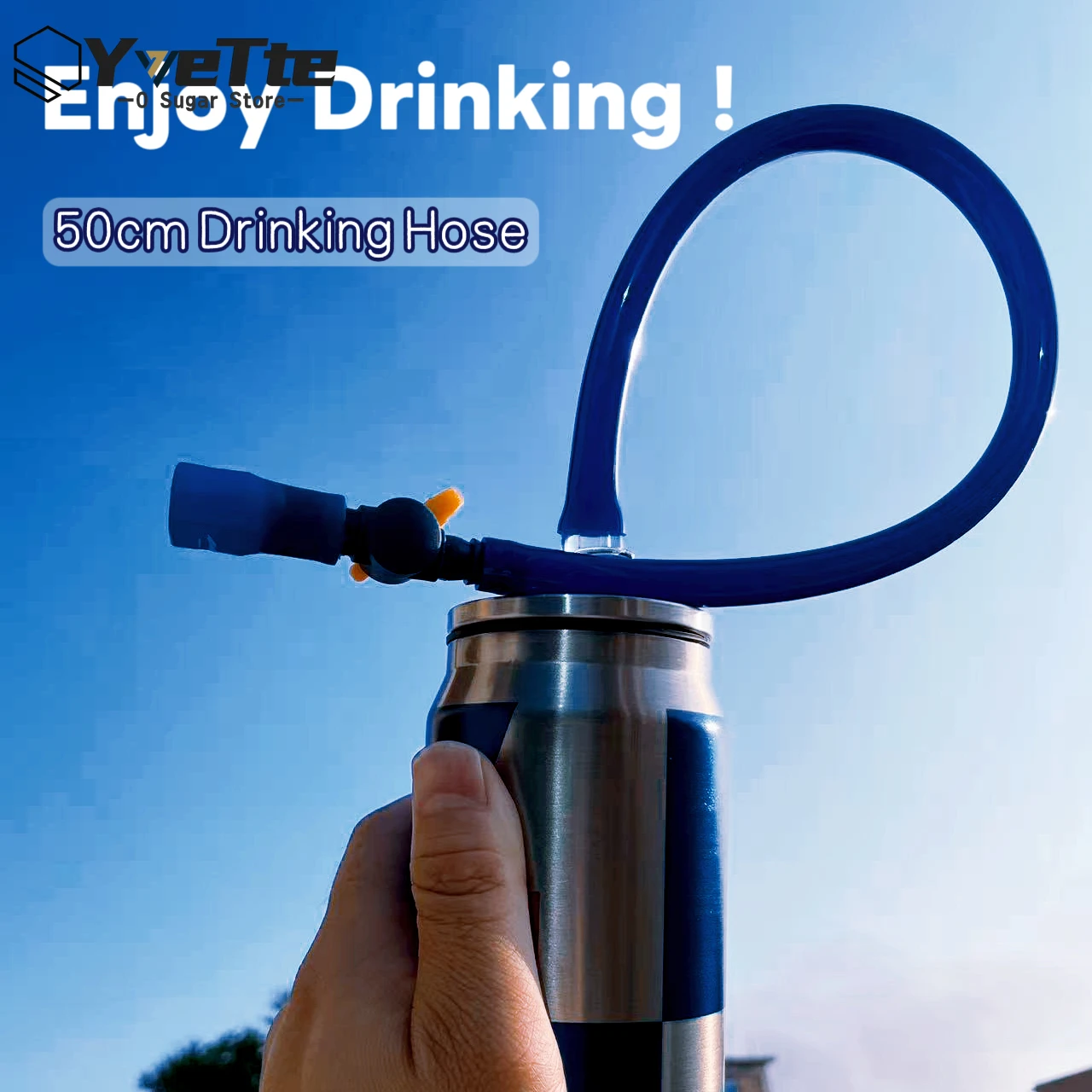 Racing Thermos Drinking Hose with Bite Valve Drink Straw for Bottle Cycling Blue Water Hydration System Drinkware Outdoor Sports