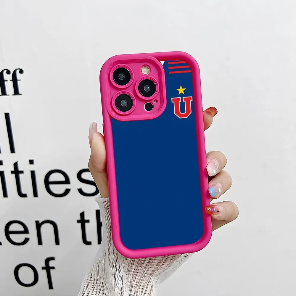 Chile University Logo Phone Case Simple Solid Color Matte Silicone For IPhone 15 14 13 12 11 Pro Max Plus Soft Couple