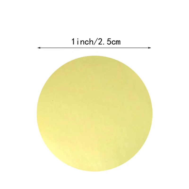 100-500pcs Labels Blank Round Golden Craft Stickers Seal Labels Theacher DIY Stickers For Package Sticker Stationery
