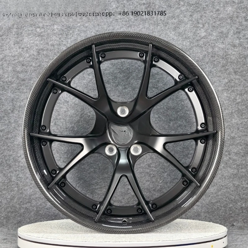 VLC Gloss Black 20 21 22 Inch 5x130 2-piece Fiber Carbon Forged Wheels for