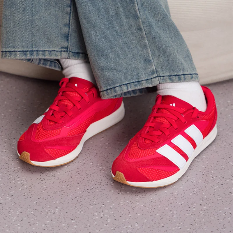 

adidas Bright Red White Mesh Retro Running Shoes Suede Patch Gum Tip Low Top Casual Sneakers Men Women JQ7235