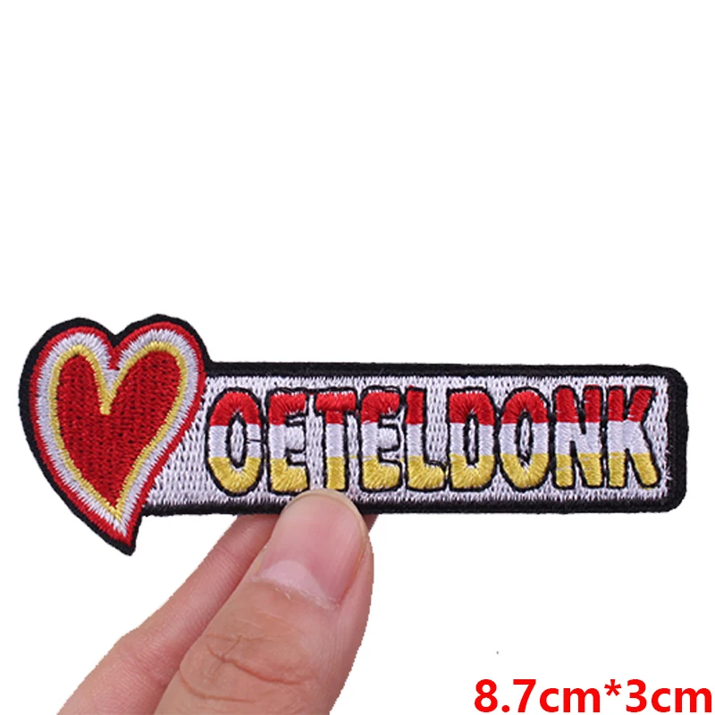 Nieuwe Nederland Oeteldonk Embleem Borduurpatch Nederland Carnaval Patches Ijzer Op Patches Voor Kleding DIY Naai Stickers Badge