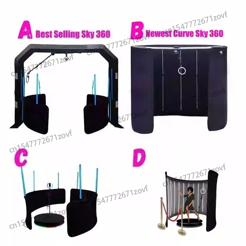 Factory price Wholesale Customized Overhead 360 Degree Photo Booth Automatic Top Spinner Photo Booth 360 Sky Camera Video Boot